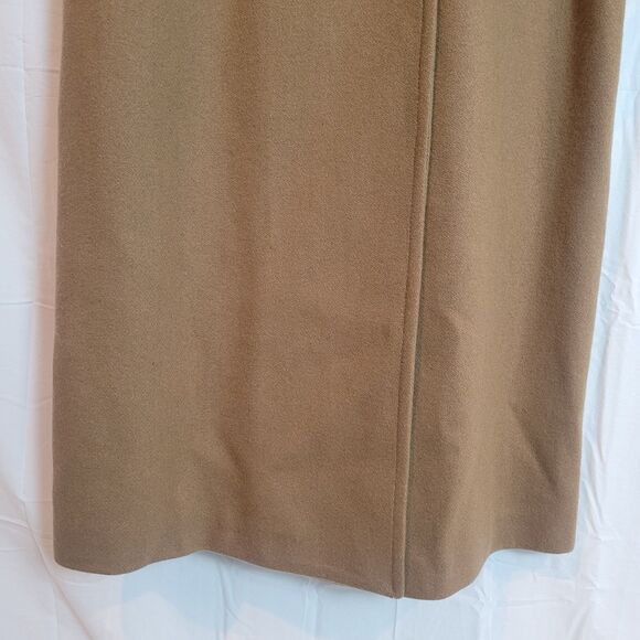 Stephanie Mathews VTG Long Wool Pea Coat Camel Brown Professional Women's Sz 10 - Picture 6 of 14